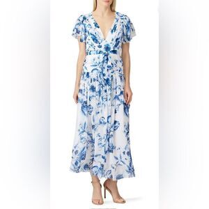 ml monique lhuillier nicolette midi dress Nicolette Metallic Jacquard Midi Dress (Women)